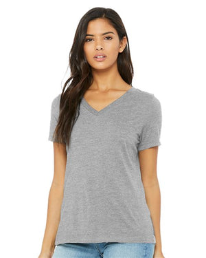 Bella Canvas 6405CVC Women's Relaxed Heather CVC V-Neck Tee