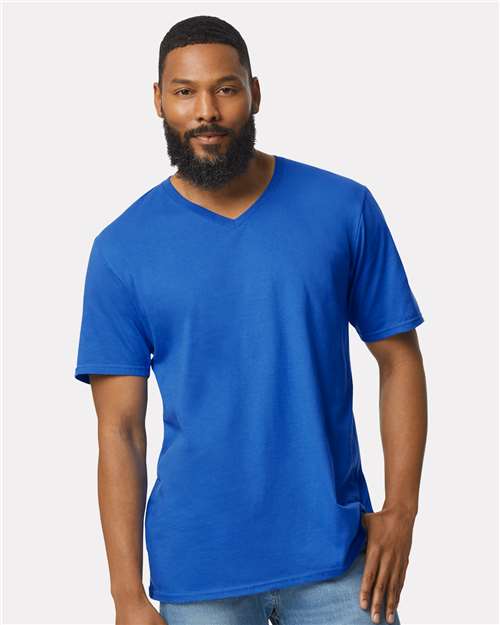 Gildan 64V00 Unisex Softstyle® V-Neck T-Shirt Royal S