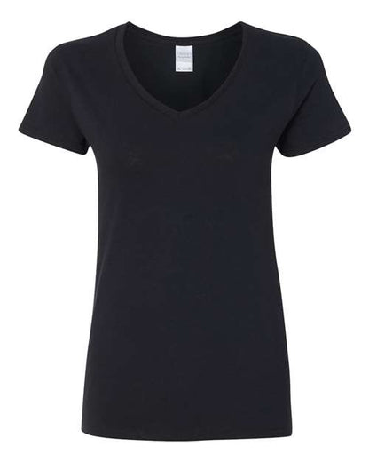 Gildan 5V00L Women's Heavy Cotton™ V-Neck T-Shirt Black S