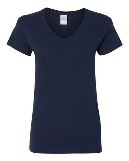 Gildan 5V00L Women's Heavy Cotton™ V-Neck T-Shirt Navy S