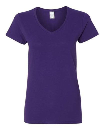 Gildan 5V00L Women's Heavy Cotton™ V-Neck T-Shirt Purple S