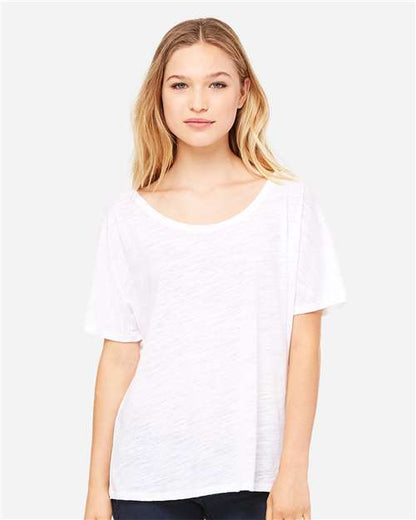 Bella Canvas 8816 Women’s Slouchy Tee White Slub S