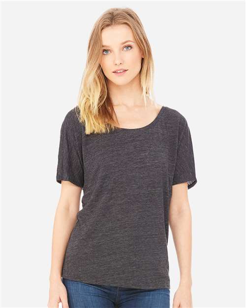 Bella Canvas 8816 Women’s Slouchy Tee Charcoal Black Slub S