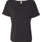 Bella Canvas 8816 Women’s Slouchy Tee Charcoal Black Triblend S