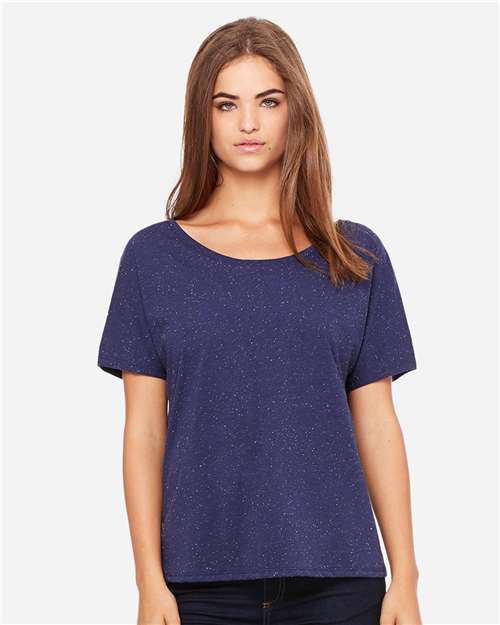 Bella Canvas 8816 Women’s Slouchy Tee Navy Speckled S