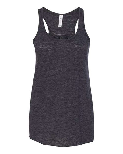 Bella Canvas 8800 Women's Flowy Racerback Tank Charcoal Black Slub S