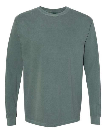 Comfort Colors 6014 Unisex Garment-Dyed Heavyweight Long Sleeve T-Shirt Blue Spruce S