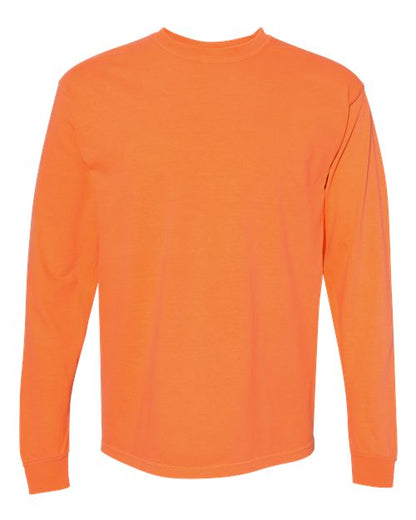 Comfort Colors 6014 Unisex Garment-Dyed Heavyweight Long Sleeve T-Shirt Burnt Orange S