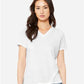 Bella Canvas 6415 Women's Relaxed Triblend V-Neck Tee Solid White Triblend S