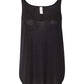 Bella Canvas 8802 Women's Flowy Tank with Side Slit Black S