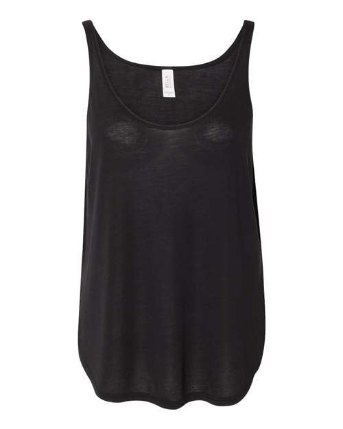 Bella Canvas 8802 Women's Flowy Tank with Side Slit Black S