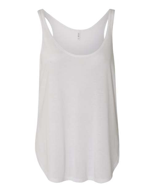 Bella Canvas 8802 Women's Flowy Tank with Side Slit White S