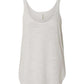 Bella Canvas 8802 Women's Flowy Tank with Side Slit White Slub S