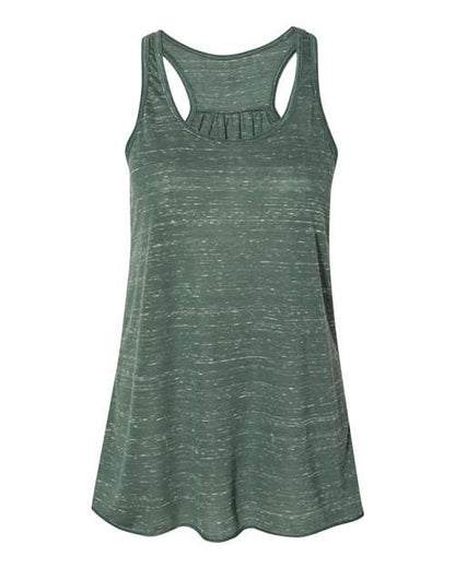 Bella Canvas 8800 Women's Flowy Racerback Tank Forest Marble XS