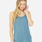 Bella Canvas 8800 Women's Flowy Racerback Tank Denim Slub XS