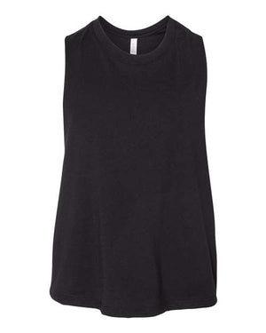 Bella Canvas 6682 Women's Racerback Crop Tank Solid Black Blend S
