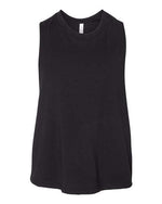 Bella Canvas 6682 Women's Racerback Crop Tank Solid Black Blend S