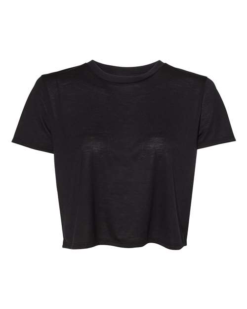 Bella Canvas 8882 Women’s Flowy Crop Tee Black S