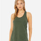 Bella Canvas 6008 Women's Jersey Racerback Tank Military Green S