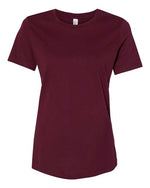 Bella Canvas 6400 Women’s Relaxed Jersey Tee Maroon S