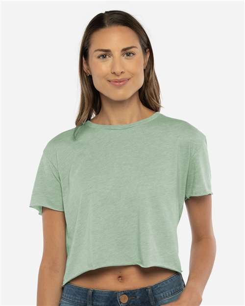 Next Level 5080 Women's Festival Crop Top Stonewash Green XS