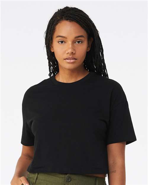 Bella Canvas 6482 Women's Jersey Crop Tee Black S