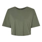 Bella Canvas 6482 Women's Jersey Crop Tee Military Green S