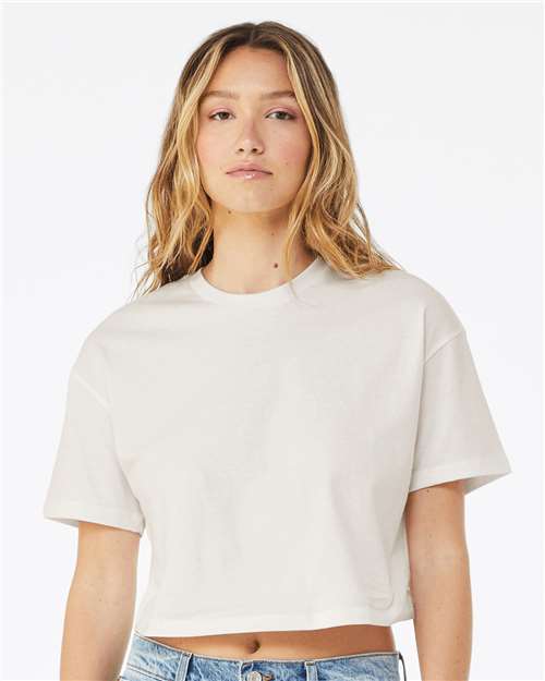 Bella Canvas 6482 Women's Jersey Crop Tee Vintage White S