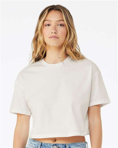 Bella Canvas 6482 Women's Jersey Crop Tee Vintage White S