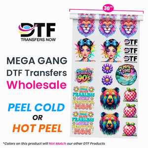 NEW 30" Mega Gang DTF Transfers Wholesale