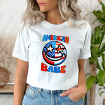 American Babe Smiley Face DTF Transfer