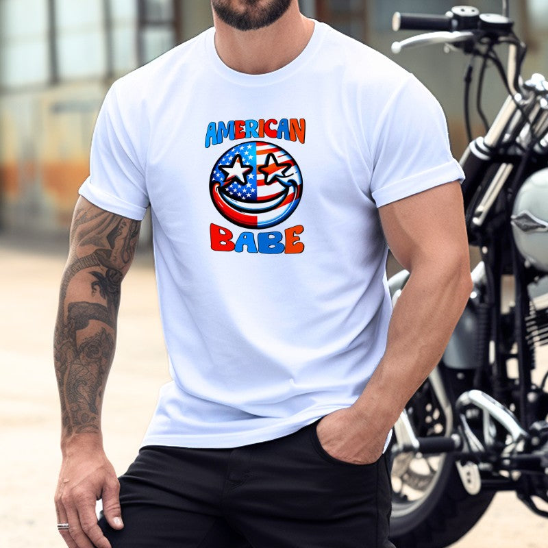 American Babe Smiley Face DTF Transfer