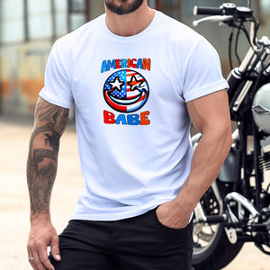 American Babe Smiley Face DTF Transfer