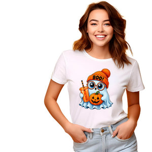 Boo Ghost Pumpkin Drink DTF Transfer