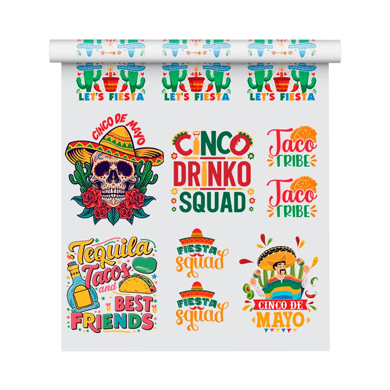 Cinco de Mayo Premade DTF Gang Sheet: Fiesta Squad