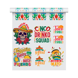 Cinco de Mayo Premade DTF Gang Sheet: Fiesta Squad