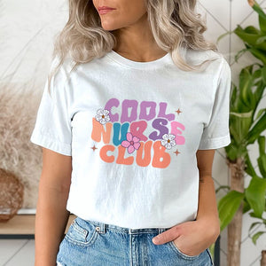 Cool Nurse Club Flowers DTF Transfer