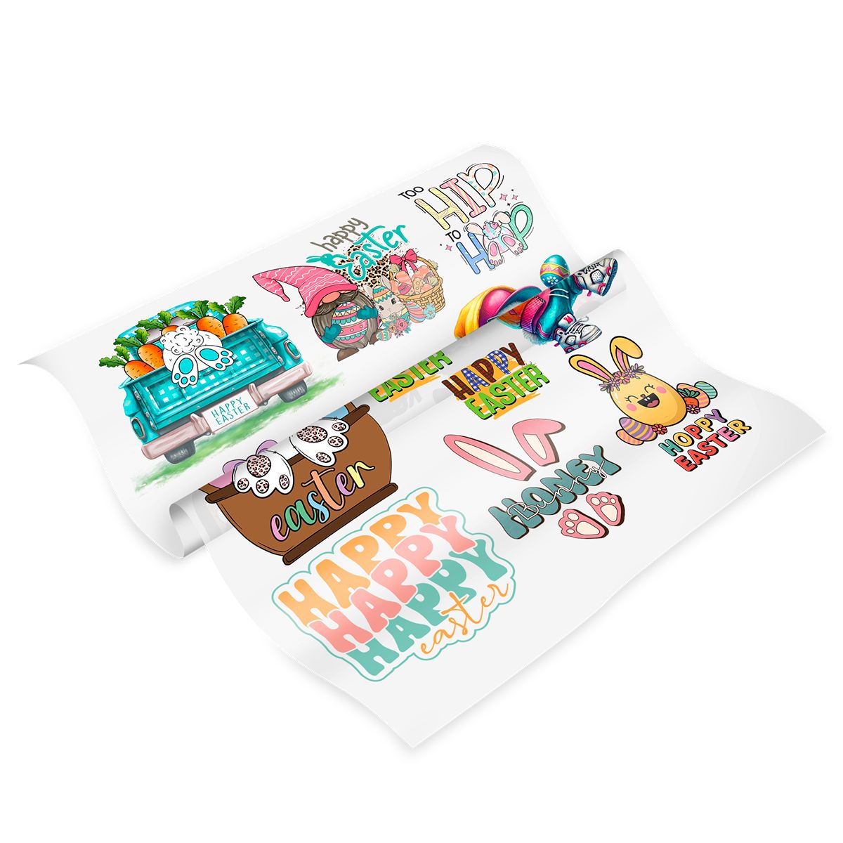 Easter Premade DTF Gang Sheet: Too Hip to Hop
