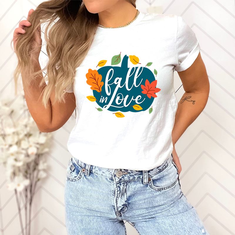 Fall In Love Pumpkin DTF Transfer