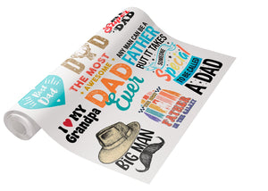 Father's Day Premade DTF Gang Sheet: Super Dad & Grandpa