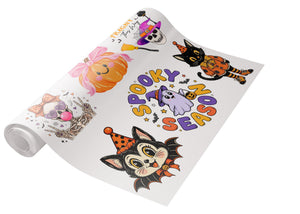 Halloween Premade DTF Gang Sheet: Spooky Season Cats