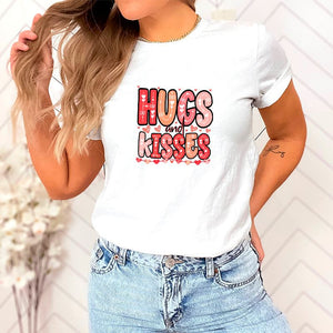 Hugs And Kisses Hearts DTF Transfer