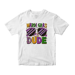 Mardi Gras Dude Sunglasses DTF Transfer