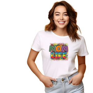 Mom Life Colorful Distressed DTF Transfer