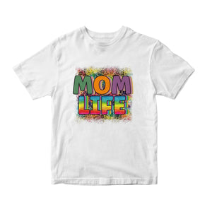 Mom Life Colorful Distressed DTF Transfer