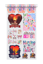 Nurse & Firefighter Premade DTF Gang Sheet: Nurse Club & Back the Red