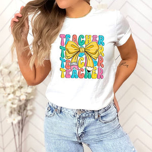 Teacher Bow Pencils DTF Transfer