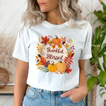 Thankful Blessed Fall Wreath DTF Transfer