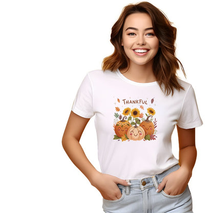 Thankful Pumpkins Sunflowers DTF Transfer