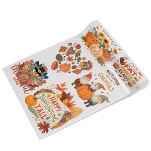 Fall & Thanksgiving Premade DTF Gang Sheet: Autumn with My Gnomies